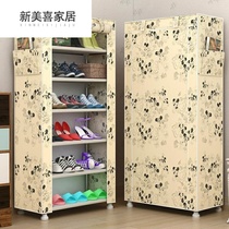 Long 60 105 width 30 high 120cm household multi-layer stainless steel Oxford cloth shoe cabinet simple shoe rack dustproof