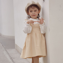 Childrens clothing girls autumn and winter skirts dress Joker princess skirt Korean sling group cute cake skirt cotton A Group