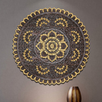 Iserie Southeast Asia Style Wood Sculpture Wall-mounted Thai Crafts Hanging bar Living room Background wall Decorative Pendant