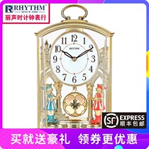Japan Lisheng table clock Living room household European creative fashion luxury Silent clock Table clock Desktop clock Pendulum sitting clock