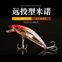 God angler built-in luminous light and slow Minino 10 9 grams 7cm sea fishing bass bait mouth Mandarin fish day and night fake bait