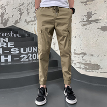 Pants men Korean version of the trend foot Sports Leisure ankle-length pants spring and autumn trousers Tide brand 9-point pants overalls