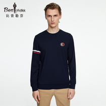 Biyin Lefen 2021 Spring Summer New Mens Fashion pullover sweater simple net color comfortable round neck top