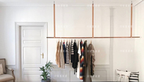 Leather hanging rod new simple Nordic INS hanger Clothing rack display rack pylons multi-layer rack customization