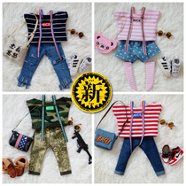 Spot new handsome letter suspender strapless T-shirt bjd6 points baby imda3 0myou big six points yosdA05