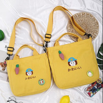 Childrens diagonal satchel with small school pupils Tutorial Drawing With Hand Bag Canvas Girl Backpack Fine Arts Homework Interest Class