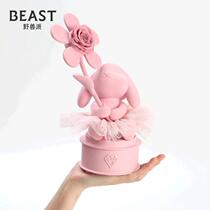 THEBEAST FAUVIST ROTATING MUSIC CONFESSION RABBIT ETERNAL LIFE FLOWER DRIED PEANUT DAY WEDDING Tanabata gift for girlfriend