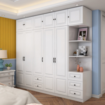 Wardrobe customization Modern simple economical household bedroom swing door with corner wardrobe large-capacity storage storage