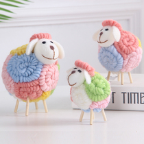ins Nordic sheep wool woven sheep super cute healing system ornaments doll home bedroom living room decorations