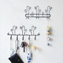 Key adhesive hook door home creative wardrobe non-perforated wall decoration bathroom kitchen wall hanging modern simplicity