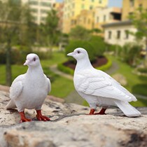 Little white bird ornaments desktop decoration ceramic sculpture simulation peace Pigeon art retro porcelain gifts