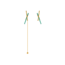 HeyJewel Na Mo Ling series baton asymmetric earrings female personality creative earrings spot