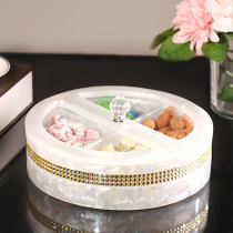 European-style dried fruit plate resin grid with lid creative dried fruit box candy melon seeds snack plate living room fruit plate household