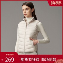 Bosideng 2021 New down vest womens light and thin collar short Joker casual fashion horse jacket autumn and winter