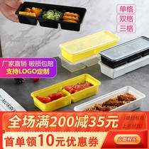 Disposable Meal Kit Rectangular Takeaway Packaging Box Dog Fast Food Box Fruit Lunchbox Thickening Custom Black