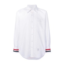  Japanese Thom Browne spring and autumn new shirt men and women couples cuff stripes casual long-sleeved TB shirt