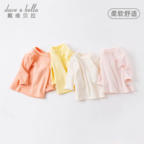 David Bella Girls T-Shirt Spring and Autumn Childrens Clothing Foreign Long Sleeves Kids Tops Kids Baby Casual Undershirt