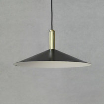 Nordic restaurant lights Danish designer extremely simple modern fishing line chandelier single head black horn dining table lamps