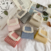 Girls Princess bag New Korean childrens bag shoulder oblique cross beauty bag girl accessories bag Pearl handbag tide