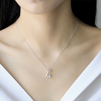 The civet forest series literary three-dimensional elk cute sika deer s925 sterling silver necklace choker gift women