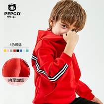 Piggy Banner Childrens Wear 21 Spring and Autumn Clothes Children Plus Velvet Clothes Boys Autumn and Winter Childrens Clothes Korean Hoodie