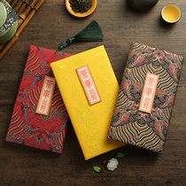 Original new famous foam embroidery folding tea single Bamboo and wood folding ethnic wind wine hand-painted handwritten tea single DIY