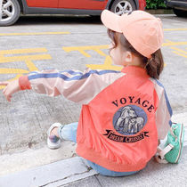 Girls coat spring and autumn childrens long-sleeved coat foreign childrens clothing autumn 2020 new childrens baseball clothing tide