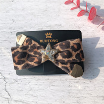 Korean Parenting Fancy Hair Accessories 100 lapped BAO WEN pentagram Bow Tie Girl Temperament Hairclip Duckbill Clip