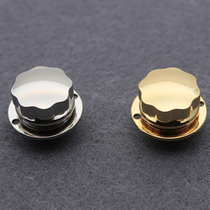 Japanese Plated 18K Real Gold Spring Buckle Floral Snap Buckle Pocket Bag Lock Brass