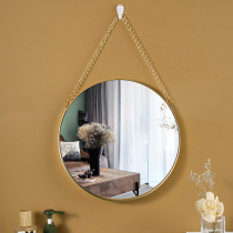 Nordic Bathroom Mirror Bathroom Toilet Dressing Mirror Bathroom TOILET MAKEUP MIRROR HANGING WALL TYPE WALL-MOUNTED KINDERGARTEN ROUND MIRROR