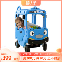 South Korea yaya imported children bus small caravan with four wheels pedaling to push with music playground Toys
