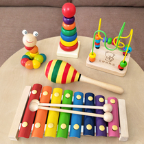 Early childhood children baby eight-tone xylophone hand knock piano 8 months baby puzzle music toy 1-2-3 years old early education