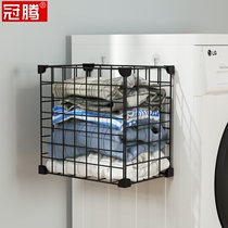 Toilet dirty clothes storage basket laundry basket bathroom put clothing artifact basket home wall mounted wall rack