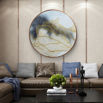 Hand Painted Abstract Oil Painting Modern Minimalist Landscape Scenery Gold Thread New Chinese Nordic American Living Room Genguan Decoration Painting