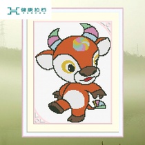 Printed cross stitch twelve Zodiac cow 2021 New thread embroidery living room childrens bedroom small animal novice simple simple