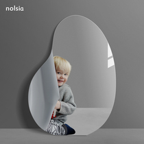 ins Nordic irregular dressing mirror full body wall dressing table special-shaped makeup mirror coffee shop decorative mirror