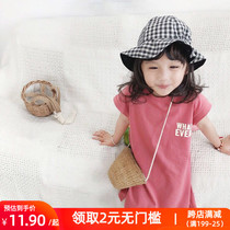 Baby skirt 2021 new summer cotton short sleeve foreign style loose child cute princess girl dress