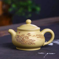 (Pan Zhu) National Assistant Wu Yan Jiajia Tibetan Benshan Green Mud Handmade Yixing Zisha Pot