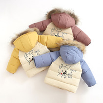 Boys winter clothing cotton jacket 2019 new Korean childrens foreign style down cotton coat little boy thick cotton padded jacket tide
