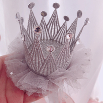 Korean childrens birthday crown rhinestone hair accessories baby hair band cute treasure photo headgear Princess hairclip year hair accessories