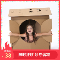 Childrens cardboard house Dollhouse girl Snow White Cottage mermaid DIY carton assembly tent Castle