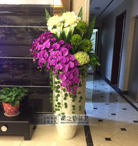 Floor large vase suit modern minimalist Eurostyle Living room Xuanguan Sales department Entrance Hotel Hall Emulation Flower Arrangement