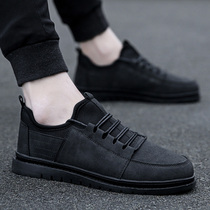  2021 new summer mens shoes Korean version of the trend all-match casual British style increased work work small leather shoes tide shoes