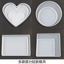 New silicone table mold heart shape love Round Square long square mold crystal drop glue cloud shape pendant