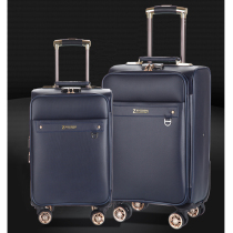 Leather luggage trolley case mens business password suitcase 24 inch PU universal wheel Korean suitcase female 20