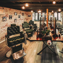 barbershop retro mens oil head big chair hairdressshop shaved face scraping hut armchair old meek deckchair can be put down