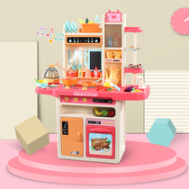 Childrens kitchen toy girl real cooking set can cook simulation large home spray cooking boy kitchenware