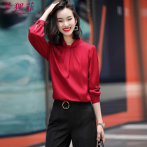 Shirt womens new 2021 spring wear wild long-sleeved professional shirt Womens fashion foreign temperament top