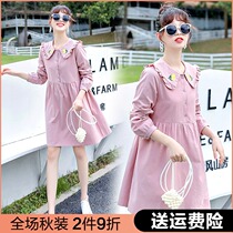 Pregnant womens dress breastfeeding autumn suit Fashion Net Red pregnancy autumn skirt spring and autumn pregnant womens new