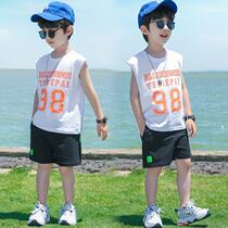 Boy boy boys summer clothing vest shorts sleeveless suit 2020 new Korean version Summer CUHK child handsome tide